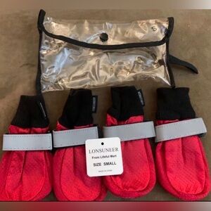 Lonsuneer Paw Protector Dog Boots Set of 4 Breathable Soft Sole Nonslip Small